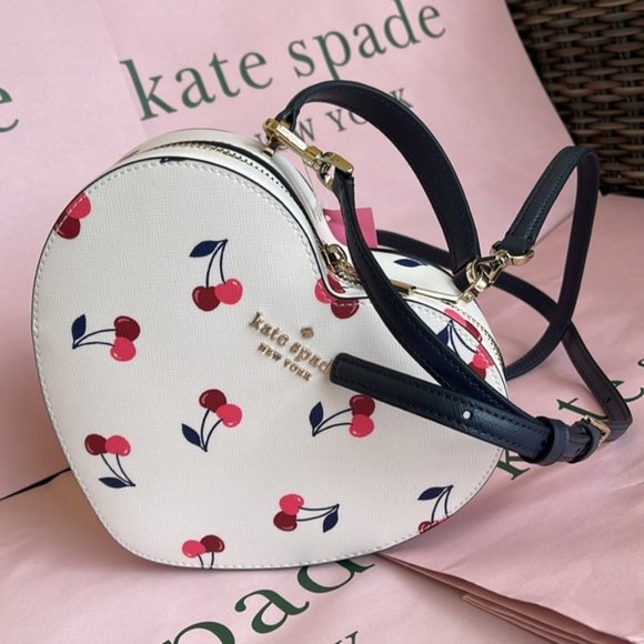Kate Spade Love Shack Cherry Heart Crossbody Cream Multi - Picture 7 of 16